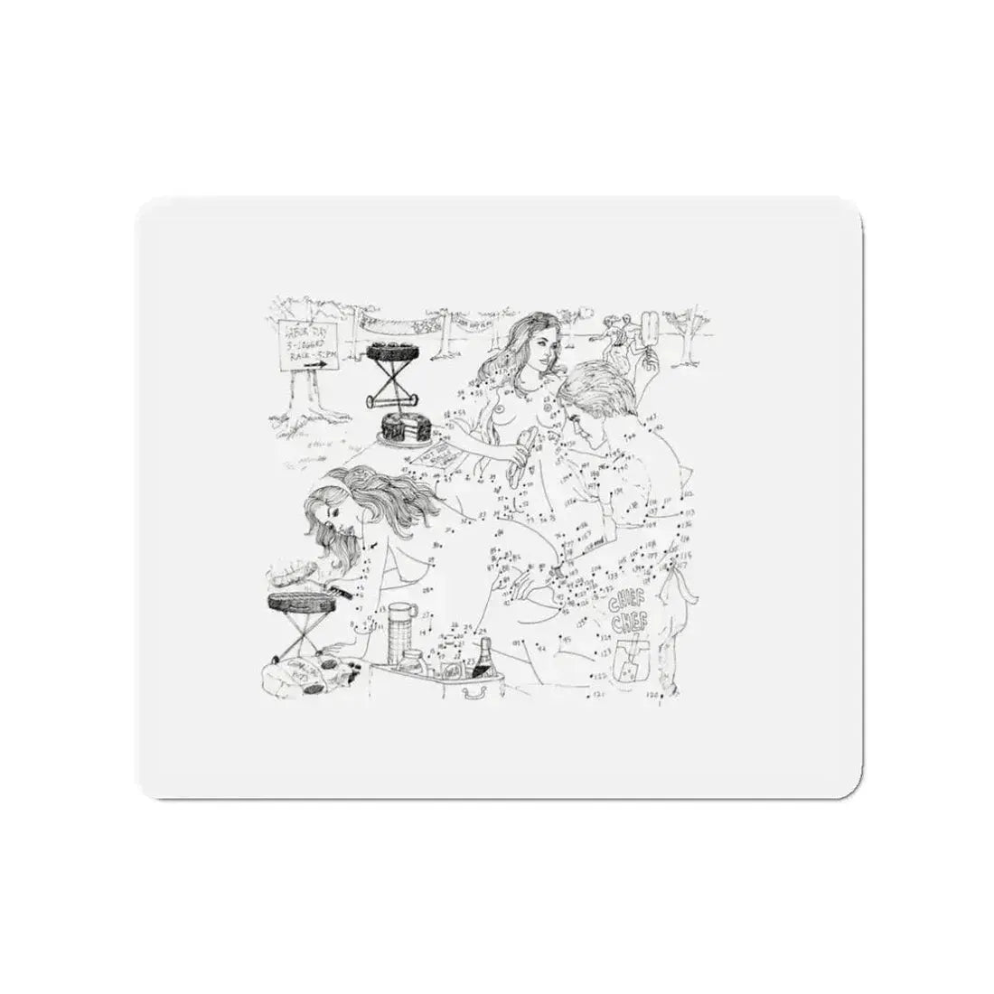 Erotic Connect-the-Dots Illustration (Magazine Illustration) Refrigerator Magnet - The Sticker Space