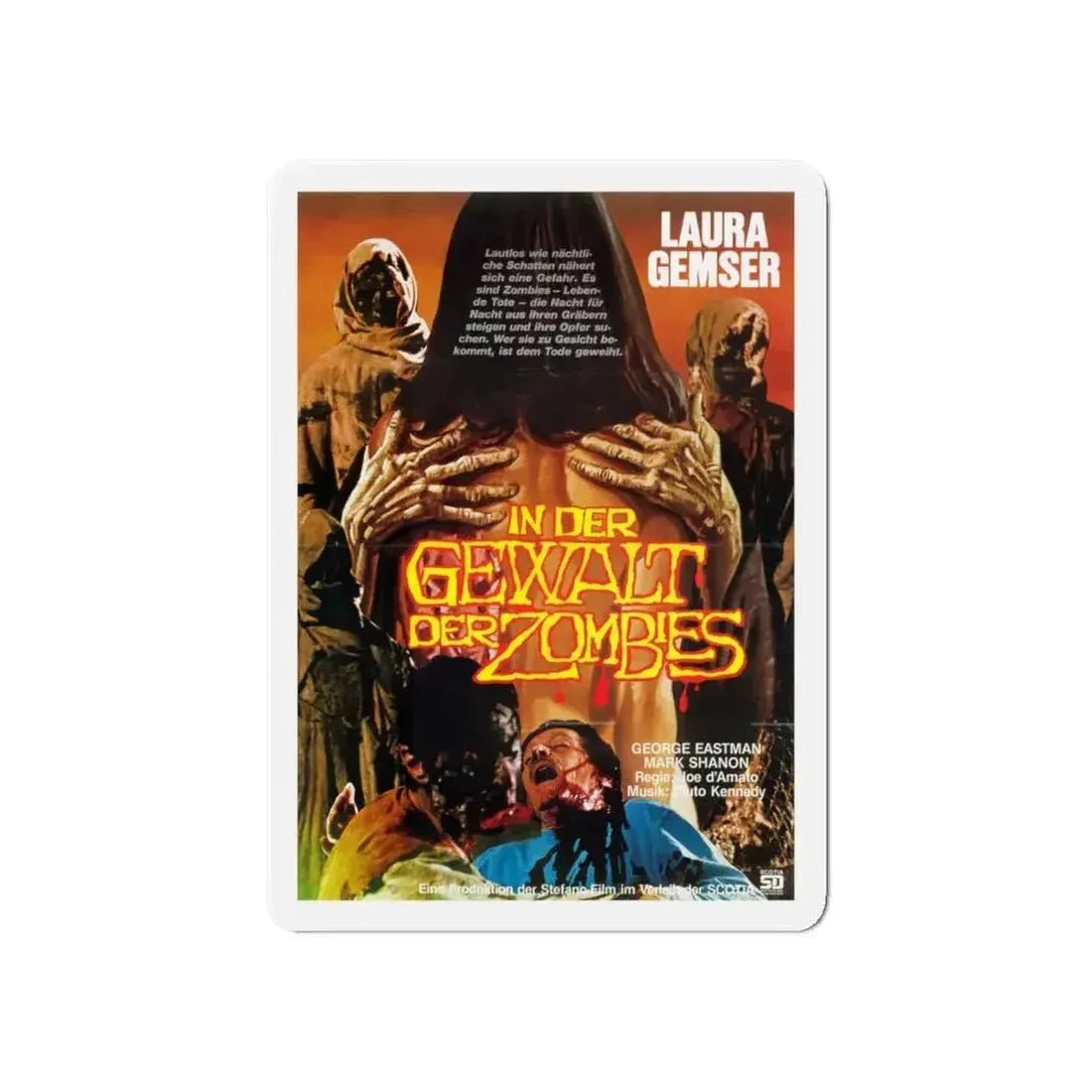 EROTIC NIGHTS OF THE LIVING DEAD (GERMAN) 1980 Movie Poster - Refrigerator Magnet - The Sticker Space