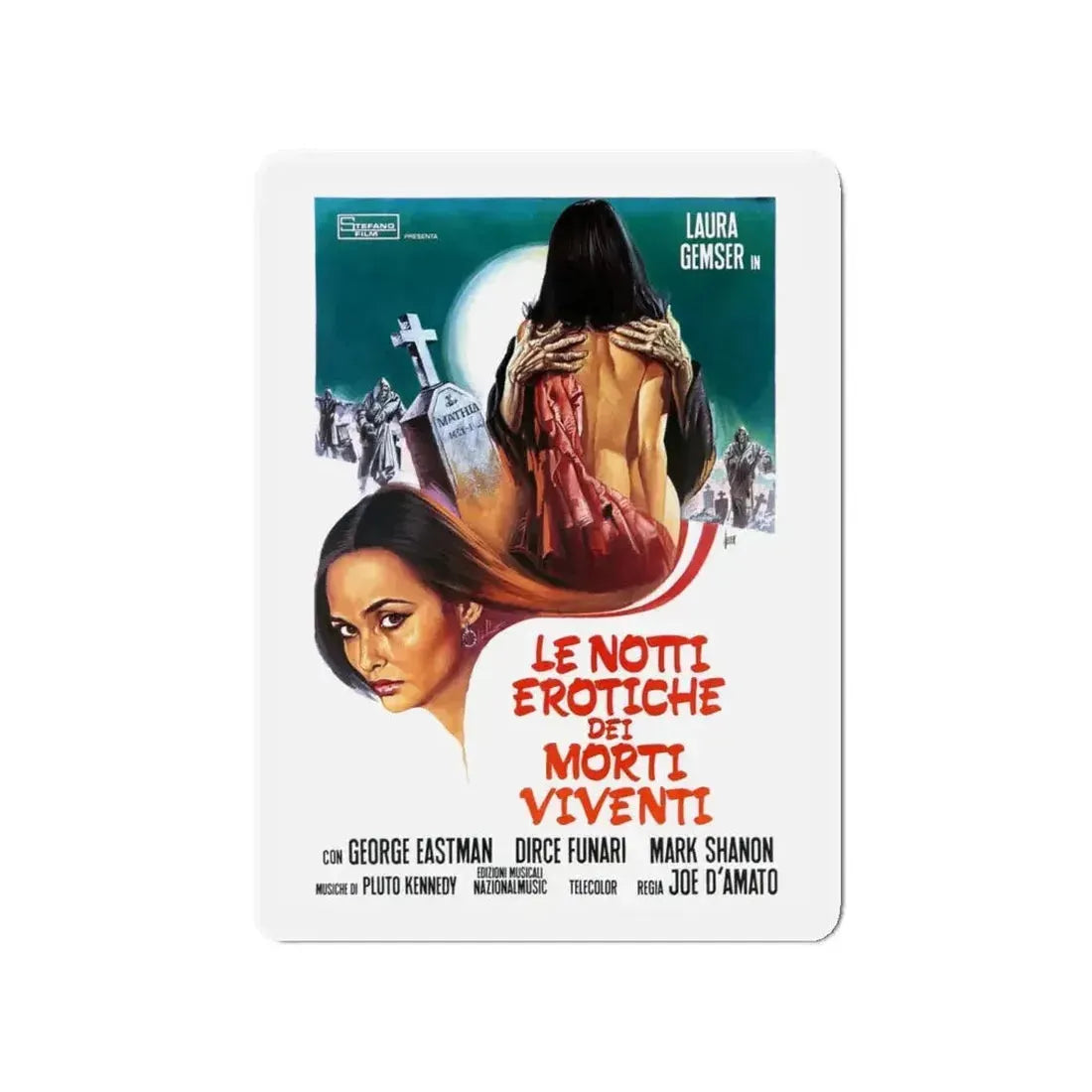 EROTIC NIGHTS OF THE LIVING DEAD (ITALIAN) 1980 Movie Poster - Refrigerator Magnet - The Sticker Space