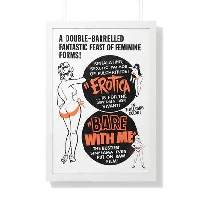 EROTICA + BARE WITH ME 1961 - Framed Movie Poster - The Sticker Space