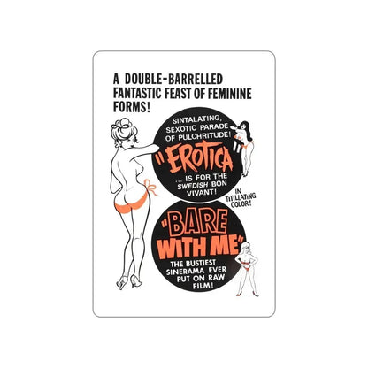 EROTICA + BARE WITH ME 1961 Movie Poster STICKER Vinyl Die-Cut Decal 5 Inch - The Sticker Space