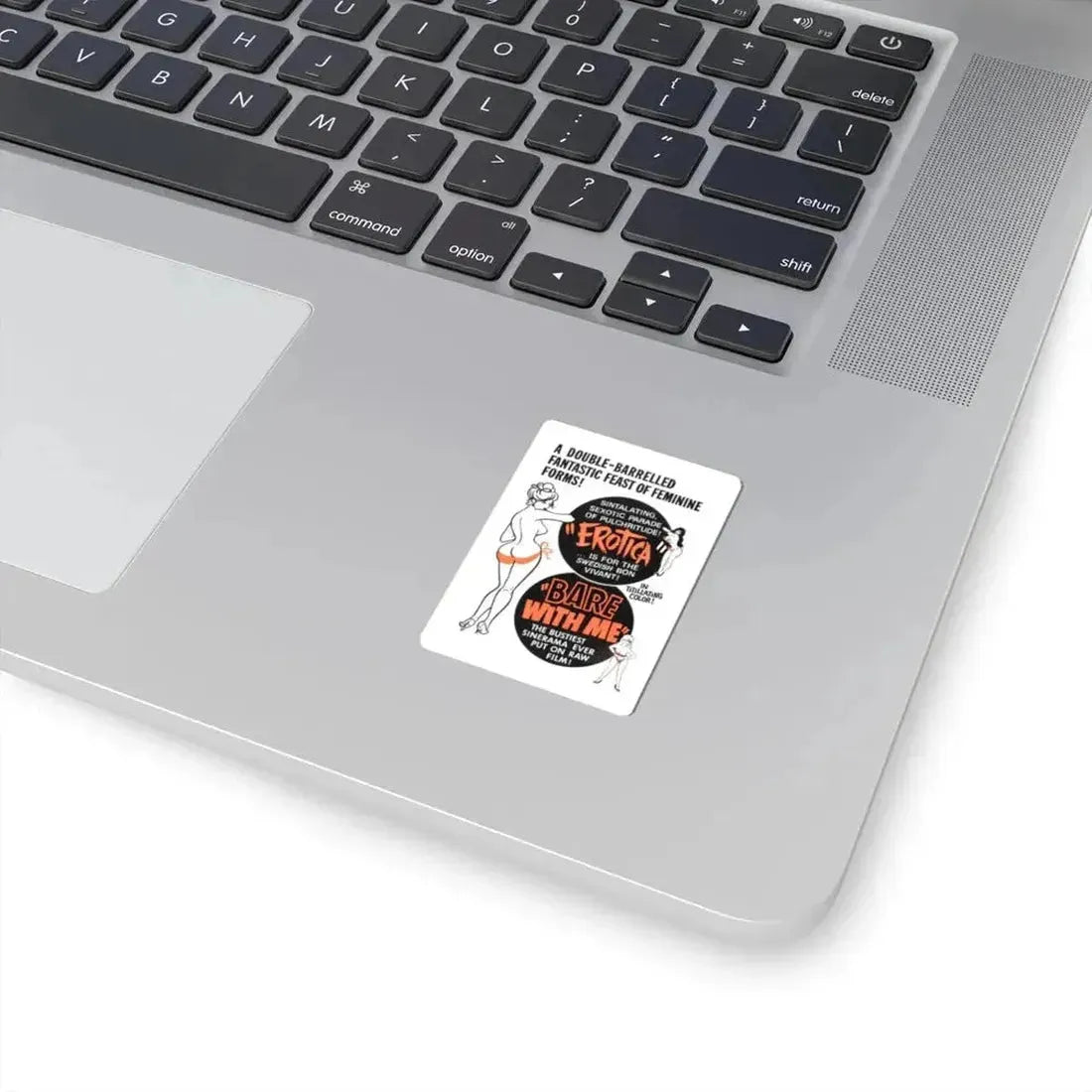 EROTICA + BARE WITH ME 1961 Movie Poster - STICKER Vinyl Kiss-Cut Decal - The Sticker Space