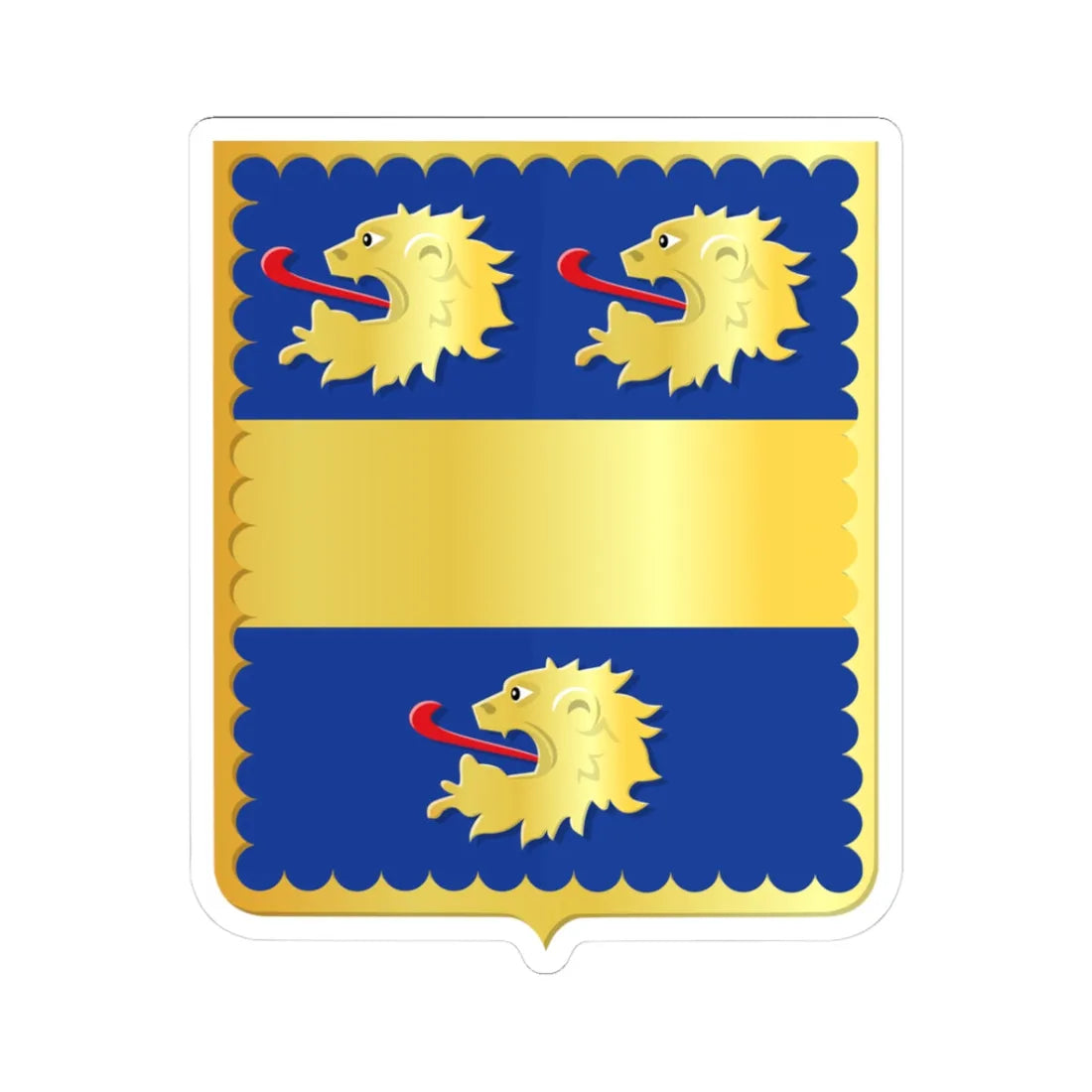 Erquelinnes wapen (Belgium) (Coat of Arms) STICKER Vinyl Kiss-Cut Decal 3 Inch White - The Sticker Space