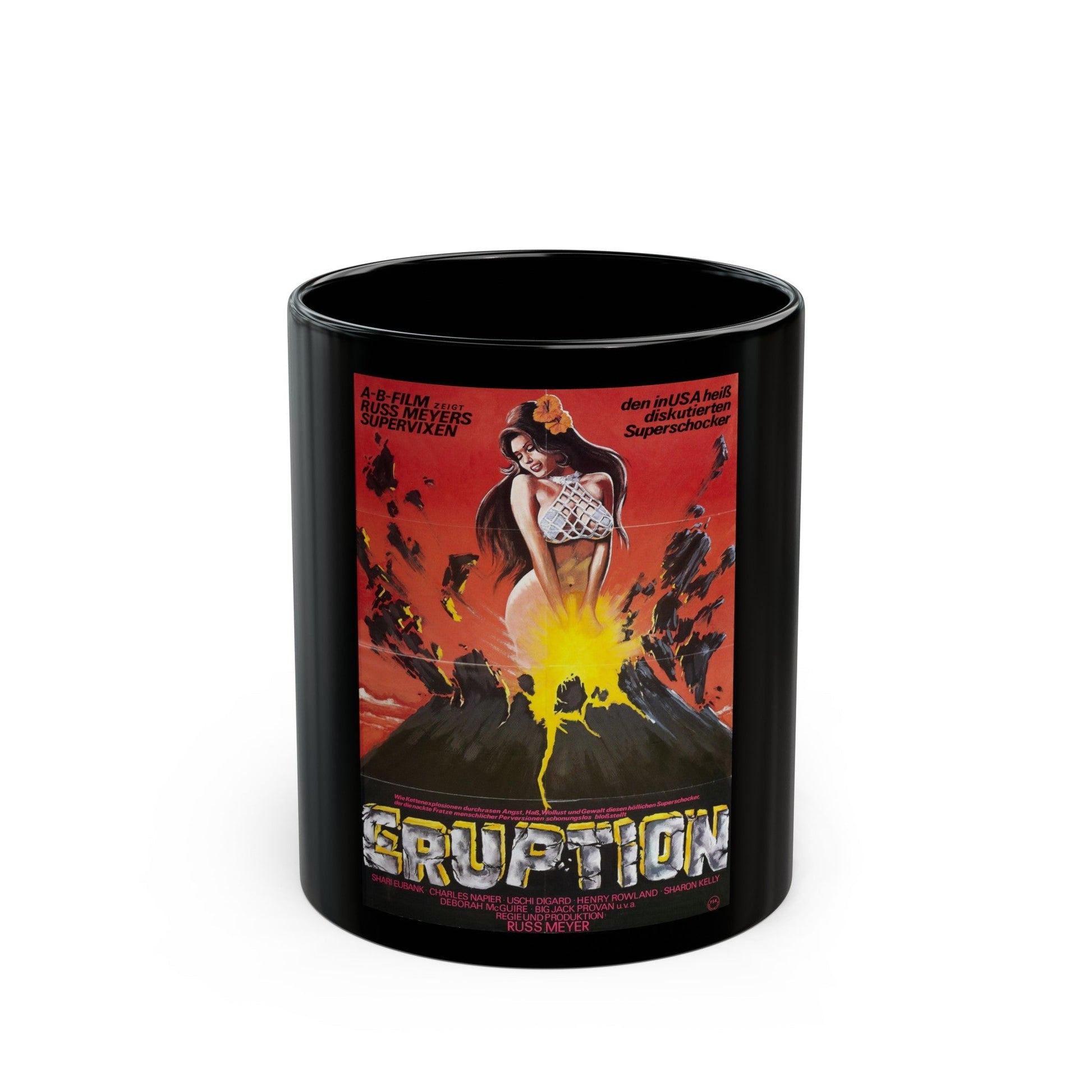 ERUPTION (SUPERVIXENS) 1975 Movie Poster - Black Coffee Mug-11oz-The Sticker Space