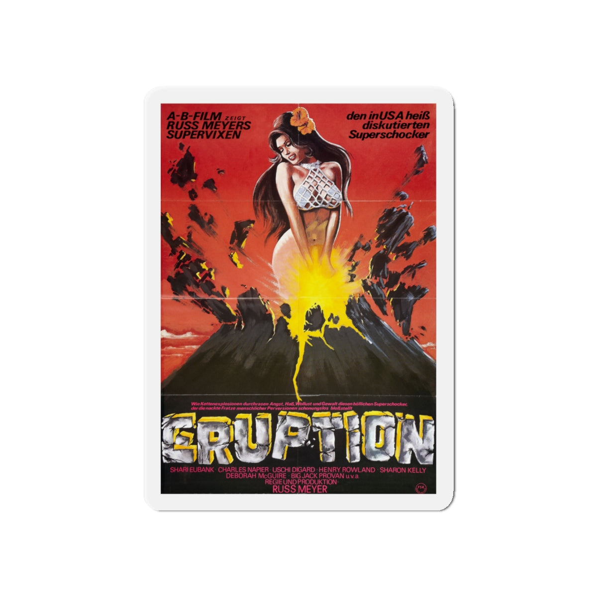 ERUPTION (SUPERVIXENS) 1975 Movie Poster - Die-Cut Magnet-5" x 5"-The Sticker Space