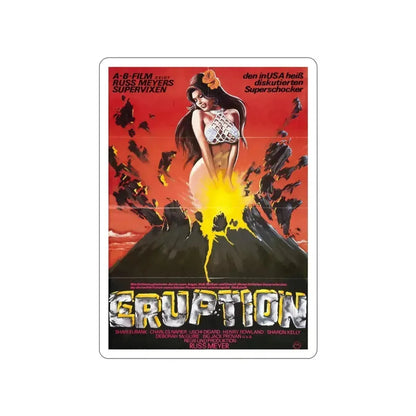 ERUPTION (SUPERVIXENS) 1975 Movie Poster STICKER Vinyl Die-Cut Decal 3 Inch - The Sticker Space