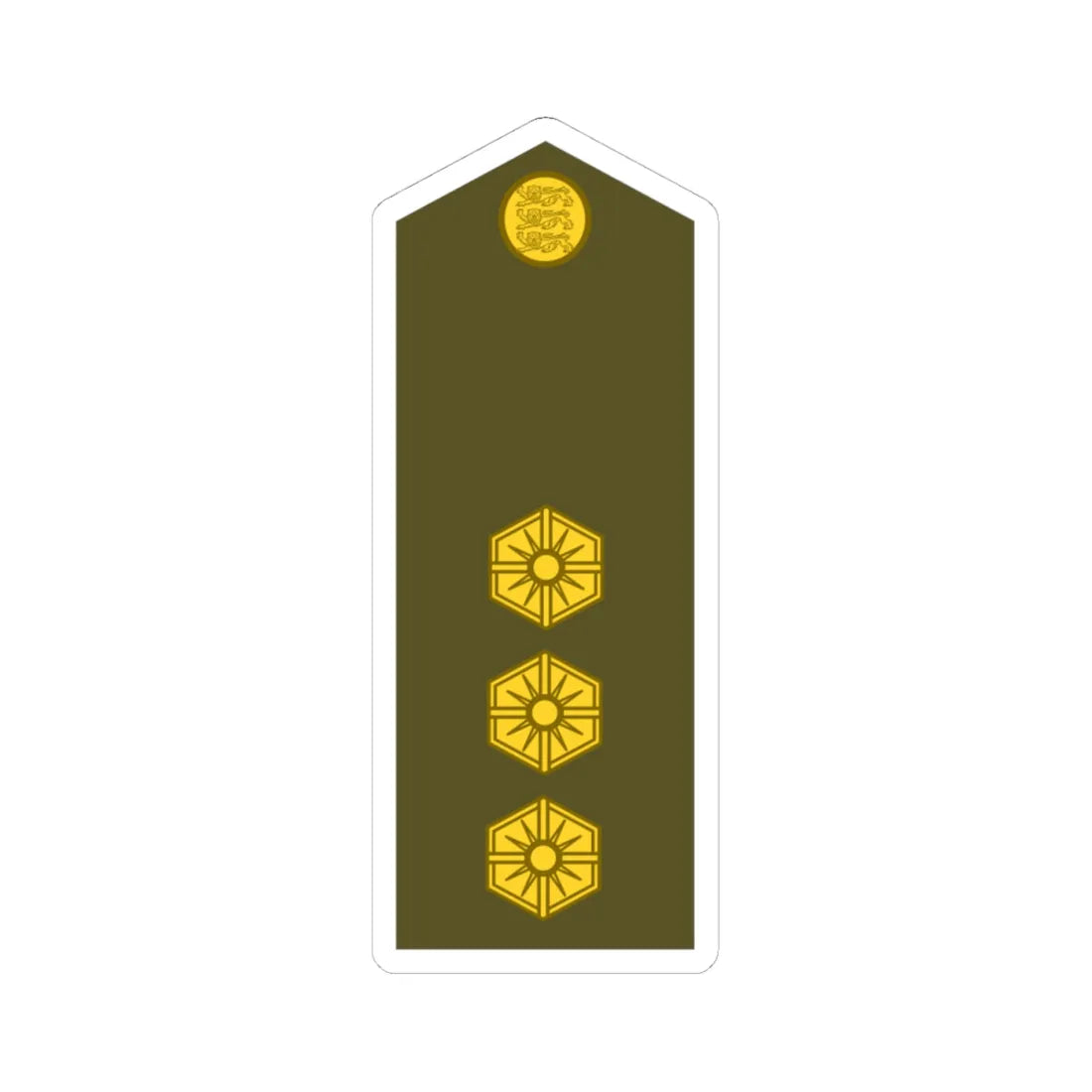 ES Army OF13 (Estonia) (Military Rank) STICKER Vinyl Kiss-Cut Decal 4 Inch White - The Sticker Space