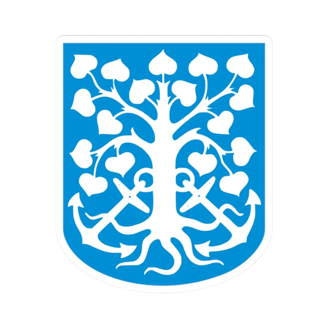 Esbjerg Kommune coa (Denmark) (Coat of Arms) STICKER Vinyl Kiss-Cut Decal 2 Inch White - The Sticker Space