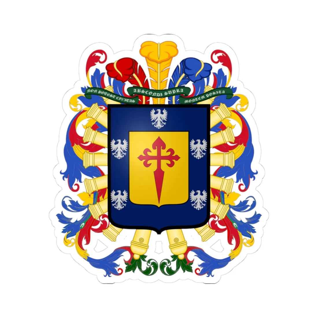 ESC-L-Libertador (Venezuela) (Coat of Arms) STICKER Vinyl Kiss-Cut Decal 3 Inch White - The Sticker Space