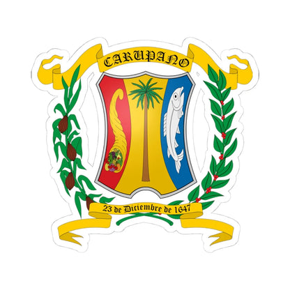 ESC-R-Bermudez (Venezuela) (Coat of Arms) STICKER Vinyl Kiss-Cut Decal 4 Inch White - The Sticker Space