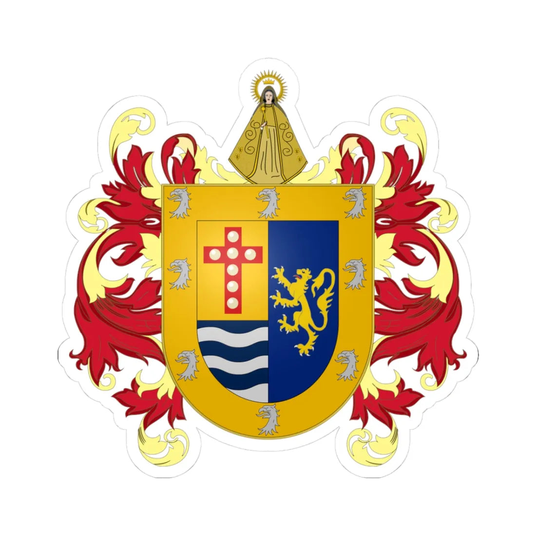 ESC-R-Cumana (Venezuela) (Coat of Arms) STICKER Vinyl Kiss-Cut Decal 3 Inch White - The Sticker Space