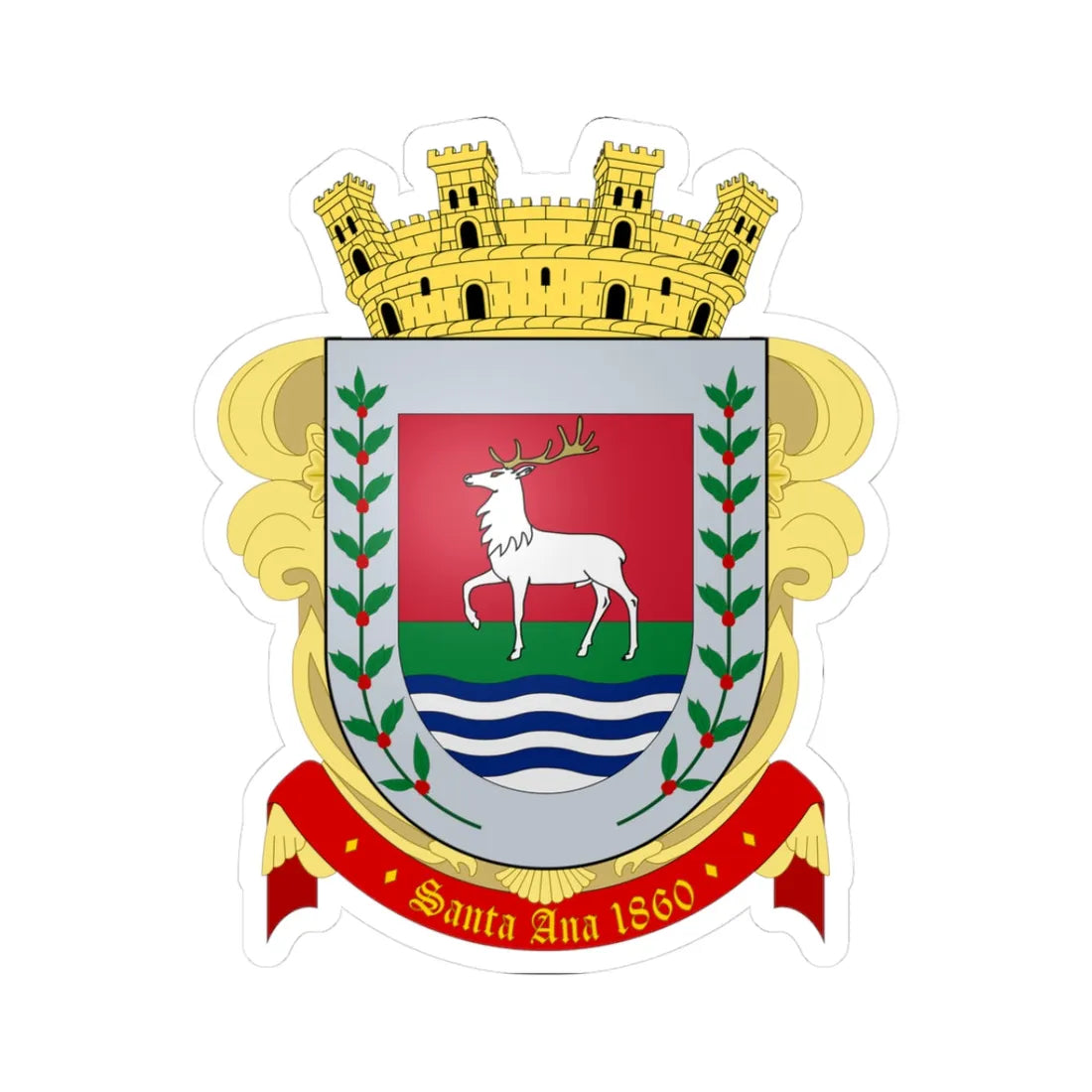 ESC-S-Cordoba (Venezuela) (Coat of Arms) STICKER Vinyl Kiss-Cut Decal 3 Inch White - The Sticker Space