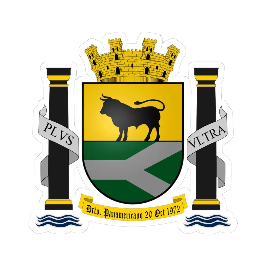 ESC-S-Panamericano (Venezuela) (Coat of Arms) STICKER Vinyl Kiss-Cut Decal 3 Inch White - The Sticker Space