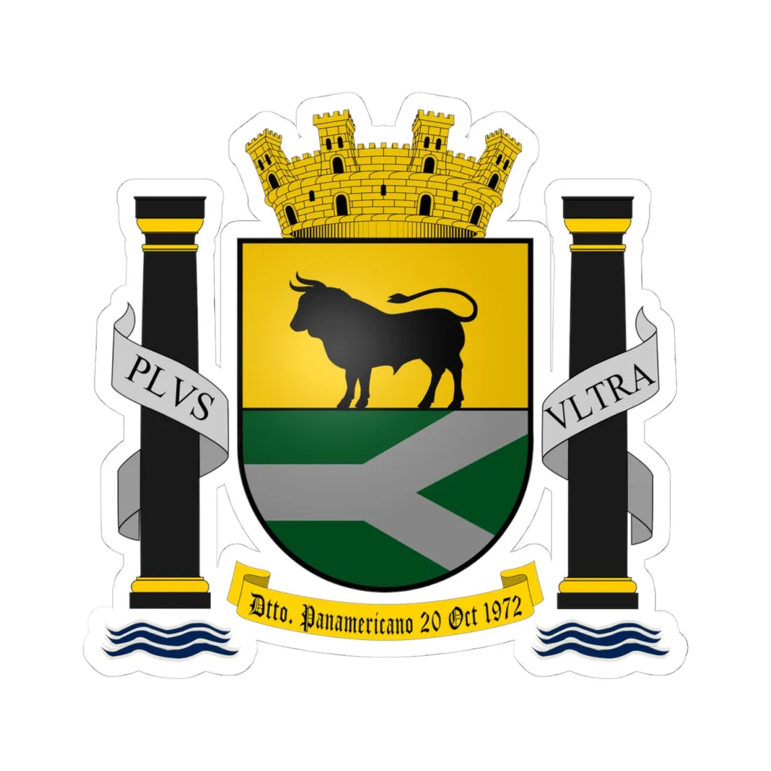 ESC-S-Panamericano (Venezuela) (Coat of Arms) STICKER Vinyl Kiss-Cut Decal 4 Inch White - The Sticker Space