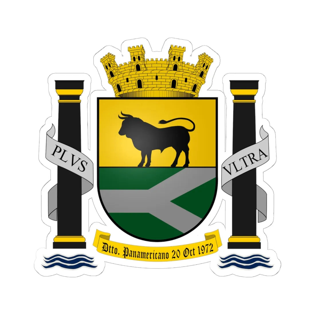 ESC-S-Panamericano (Venezuela) (Coat of Arms) STICKER Vinyl Kiss-Cut Decal 6 Inch White - The Sticker Space