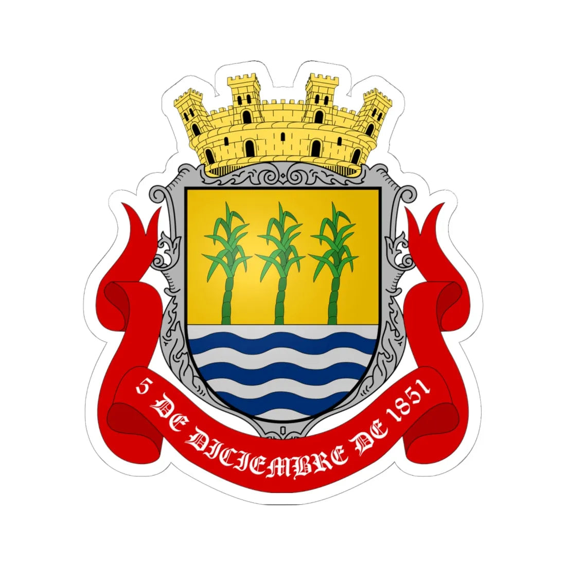 ESC-S-Pedro Maria Ureña (Venezuela) (Coat of Arms) STICKER Vinyl Kiss-Cut Decal - The Sticker Space