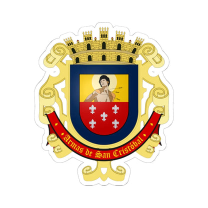 ESC-S-San Cristobal (Venezuela) (Coat of Arms) STICKER Vinyl Kiss-Cut Decal 6 Inch White - The Sticker Space