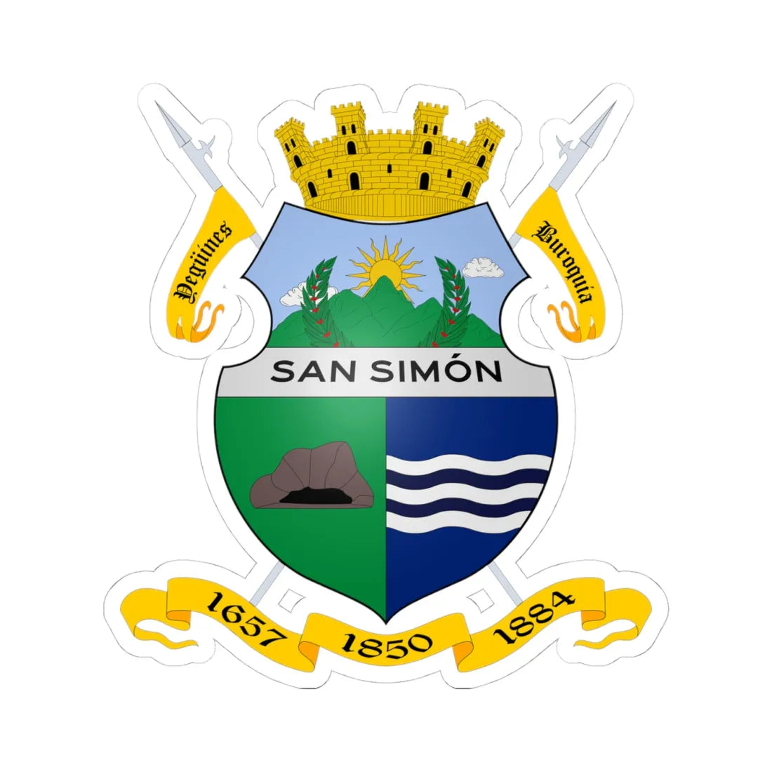 ESC-S-Simon Rodriguez (Venezuela) (Coat of Arms) STICKER Vinyl Kiss-Cut Decal - The Sticker Space