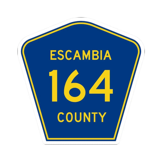 Escambia County 164 (Florida) (Road Sign) STICKER Vinyl Kiss-Cut Decal 2 Inch White - The Sticker Space