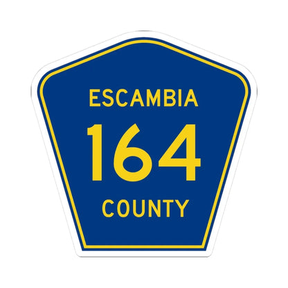 Escambia County 164 (Florida) (Road Sign) STICKER Vinyl Kiss-Cut Decal 3 Inch White - The Sticker Space