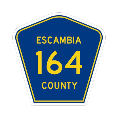 Escambia County 164 (Florida) (Road Sign) STICKER Vinyl Kiss-Cut Decal 4 Inch White - The Sticker Space