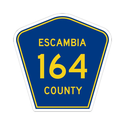 Escambia County 164 (Florida) (Road Sign) STICKER Vinyl Kiss-Cut Decal 6 Inch White - The Sticker Space