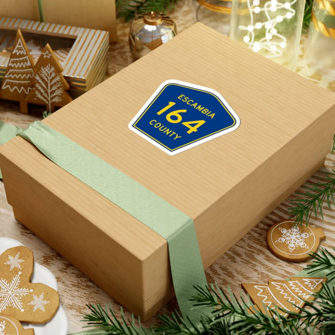 Escambia County 164 (Florida) (Road Sign) STICKER Vinyl Kiss-Cut Decal - The Sticker Space