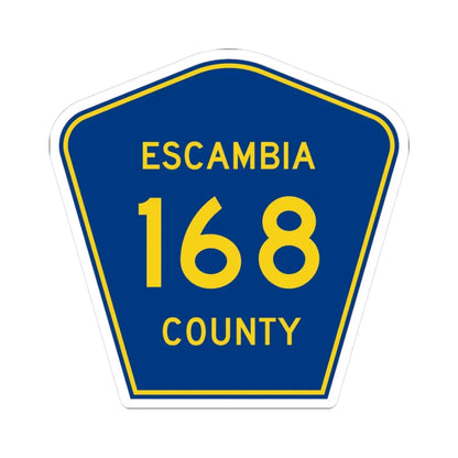 Escambia County 168 (Florida) (Road Sign) STICKER Vinyl Kiss-Cut Decal 3 Inch White - The Sticker Space