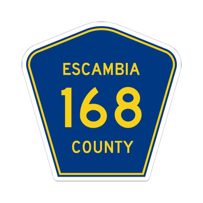 Escambia County 168 (Florida) (Road Sign) STICKER Vinyl Kiss-Cut Decal 6 Inch White - The Sticker Space