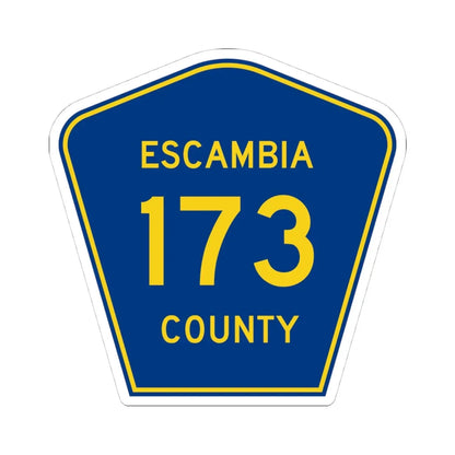 Escambia County 173 (Florida) (Road Sign) STICKER Vinyl Kiss-Cut Decal 4 Inch White - The Sticker Space