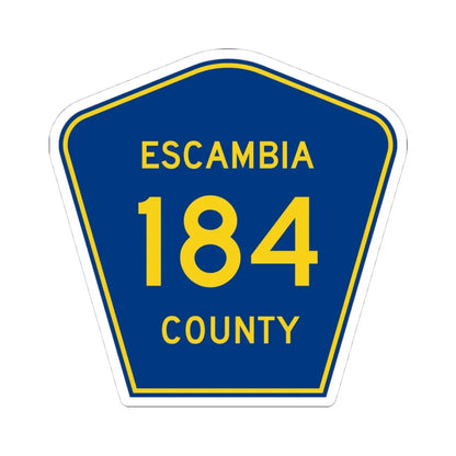 Escambia County 184 (Florida) (Road Sign) STICKER Vinyl Kiss-Cut Decal 4 Inch White - The Sticker Space