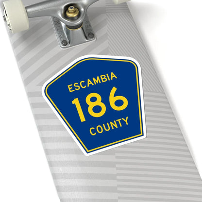 Escambia County 186 (Florida) (Road Sign) STICKER Vinyl Kiss-Cut Decal - The Sticker Space