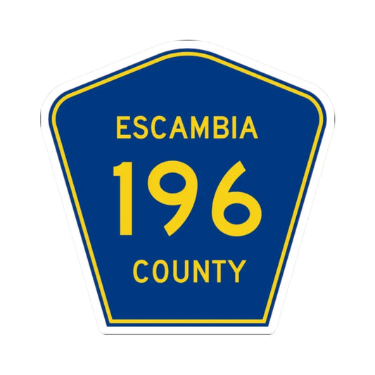 Escambia County 196 (Florida) (Road Sign) STICKER Vinyl Kiss-Cut Decal 2 Inch White - The Sticker Space