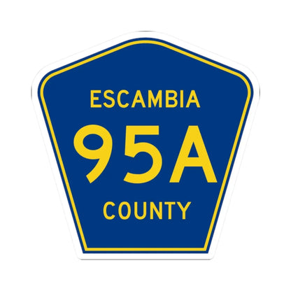 Escambia County 95A (Florida) (Road Sign) STICKER Vinyl Kiss-Cut Decal 2 Inch White - The Sticker Space