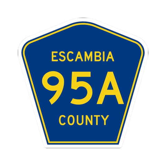 Escambia County 95A (Florida) (Road Sign) STICKER Vinyl Kiss-Cut Decal 2 Inch White - The Sticker Space