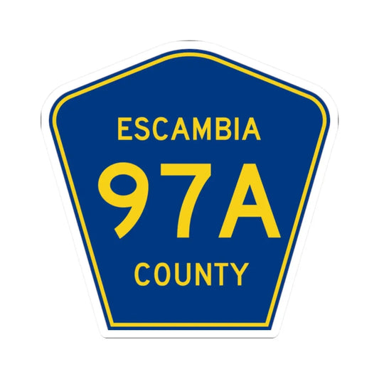 Escambia County 97A (Florida) (Road Sign) STICKER Vinyl Kiss-Cut Decal 2 Inch White - The Sticker Space