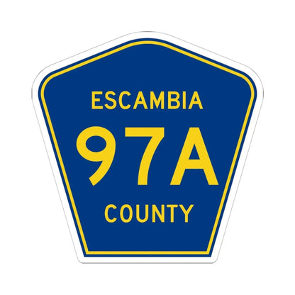 Escambia County 97A (Florida) (Road Sign) STICKER Vinyl Kiss-Cut Decal 6 Inch White - The Sticker Space