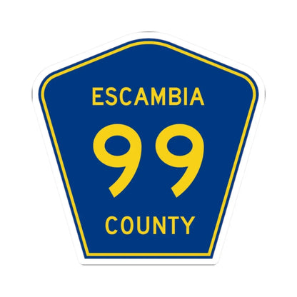 Escambia County 99 (Florida) (Road Sign) STICKER Vinyl Kiss-Cut Decal 2 Inch White - The Sticker Space