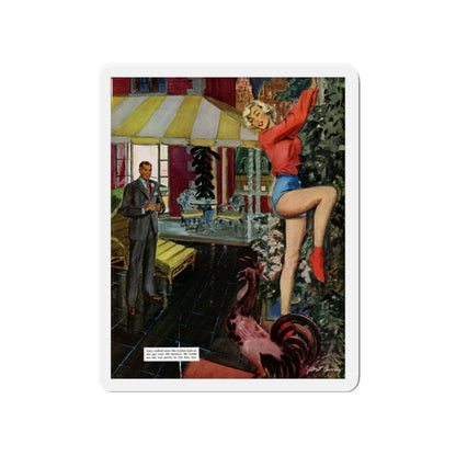 Escapade, The Saturday Evening Post illustration, 1949 (Magazine Illustration) Refrigerator Magnet-4" x 4"-The Sticker Space