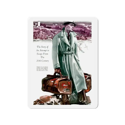 Escape, 1933 (Magazine Illustration) Refrigerator Magnet 2 Inch Die-Cut - The Sticker Space