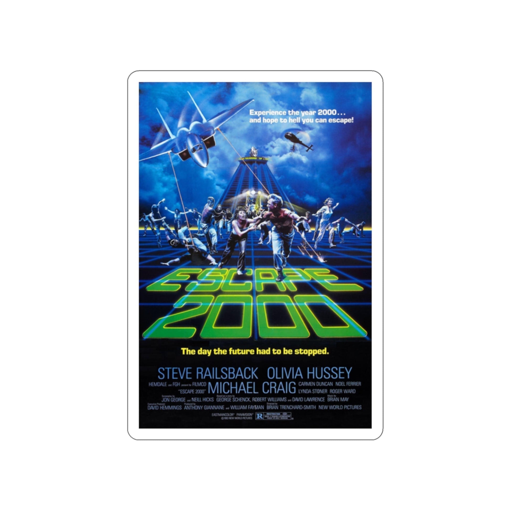 ESCAPE 2000 (TURKEY SHOOT) 1982 Movie Poster STICKER Vinyl Die-Cut Decal-2 Inch-The Sticker Space