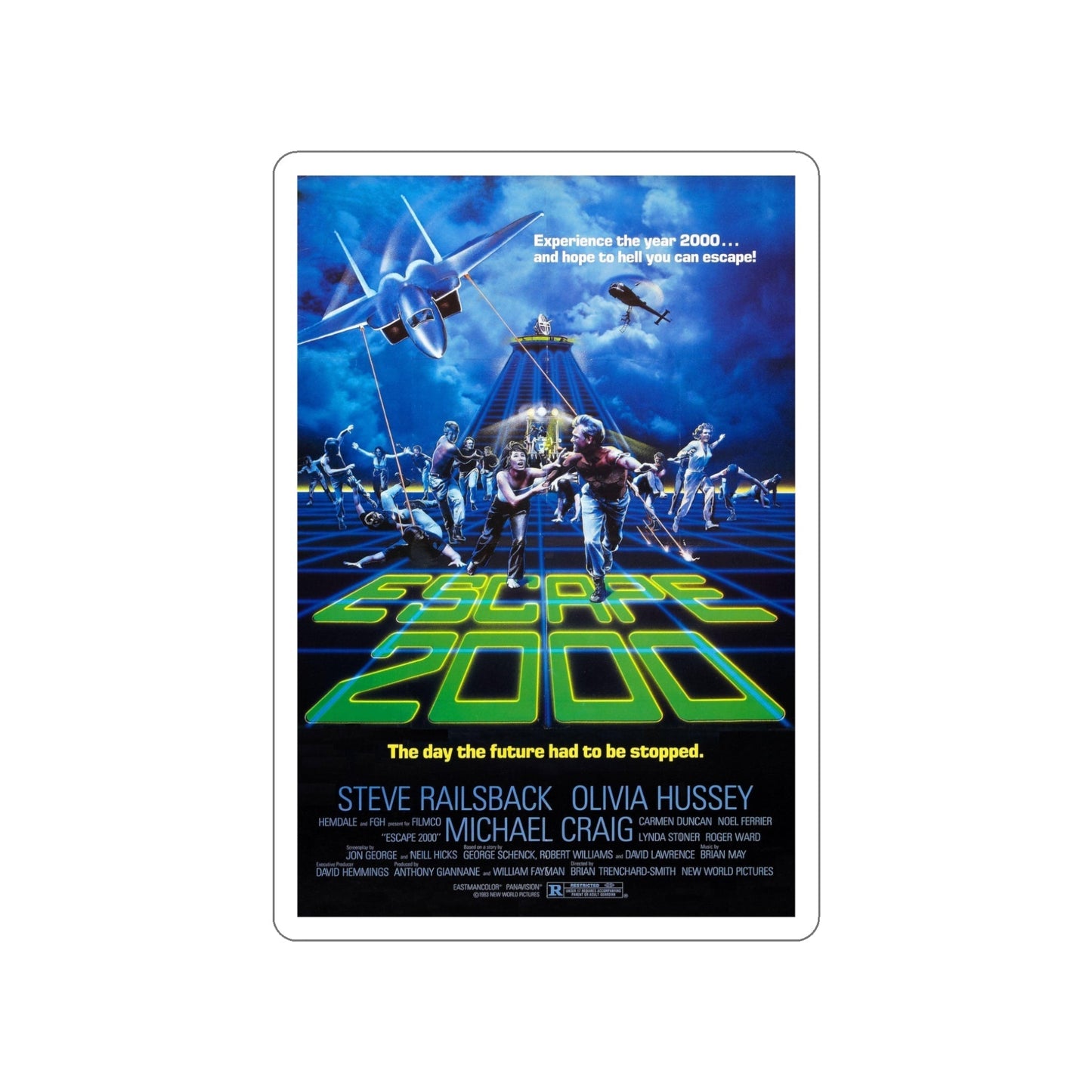 ESCAPE 2000 (TURKEY SHOOT) 1982 Movie Poster STICKER Vinyl Die-Cut Decal-5 Inch-The Sticker Space