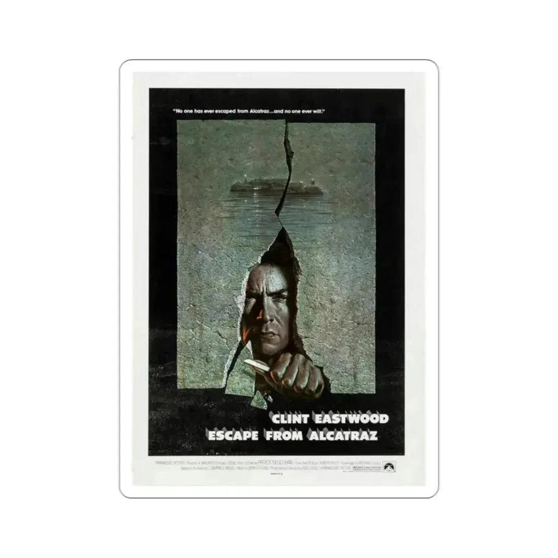 Escape from Alcatraz 1979 Movie Poster STICKER Vinyl Die-Cut Decal 2 Inch - The Sticker Space
