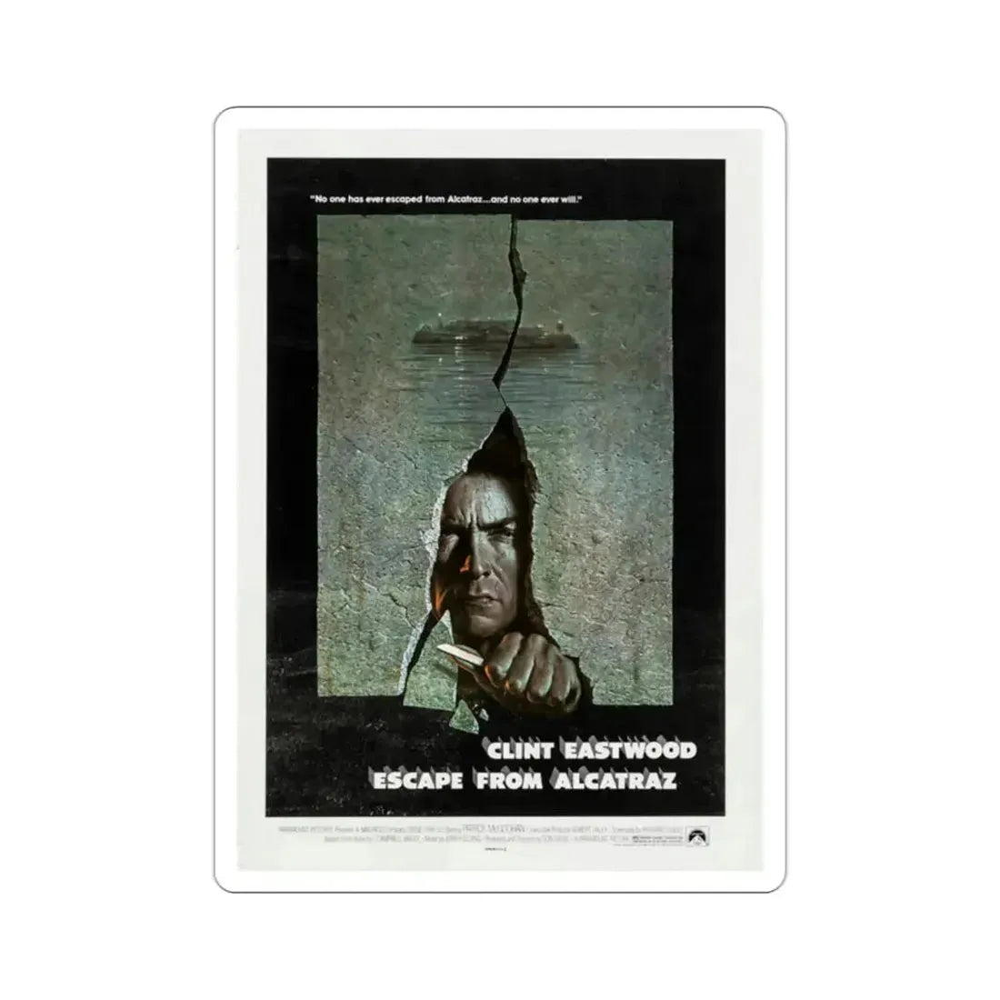 Escape from Alcatraz 1979 Movie Poster STICKER Vinyl Die-Cut Decal - The Sticker Space