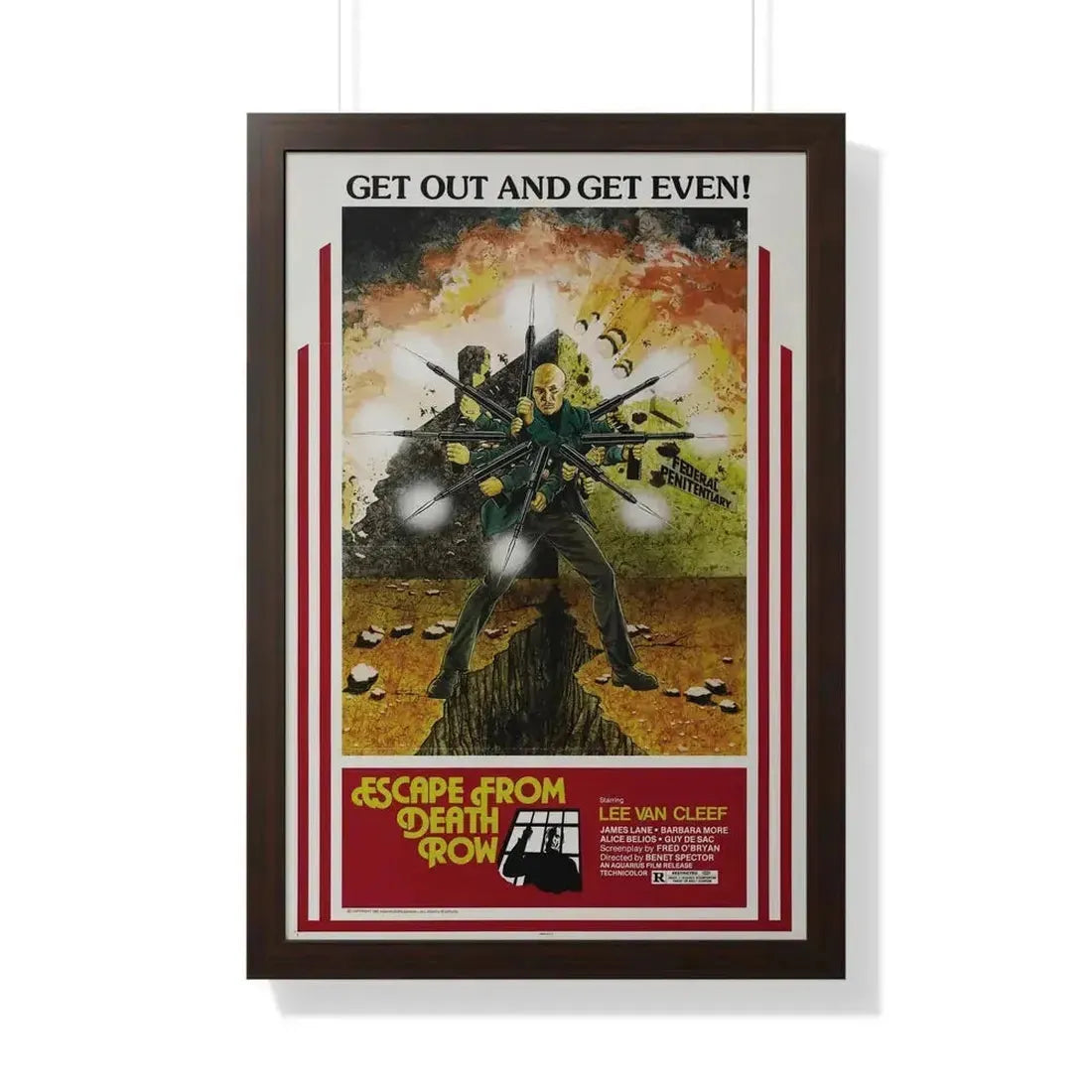 ESCAPE FROM DEATH ROW 1973 - Framed Movie Poster - The Sticker Space