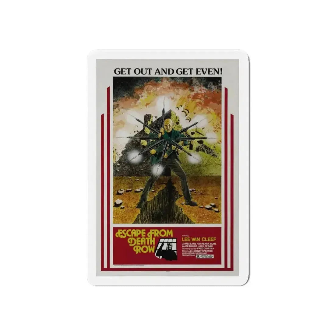 ESCAPE FROM DEATH ROW 1973 Movie Poster - Refrigerator Magnet - The Sticker Space