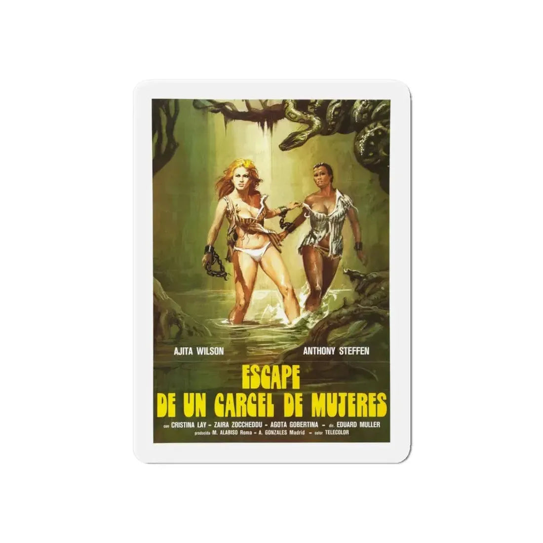 ESCAPE FROM HELL 1980 Movie Poster - Refrigerator Magnet 6 Inch - The Sticker Space