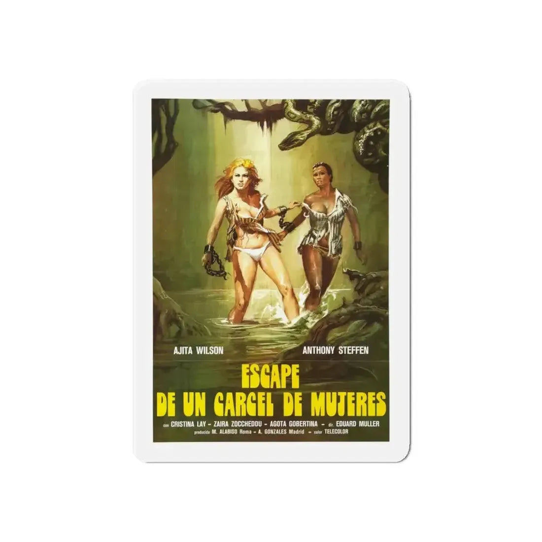 ESCAPE FROM HELL 1980 Movie Poster - Refrigerator Magnet - The Sticker Space