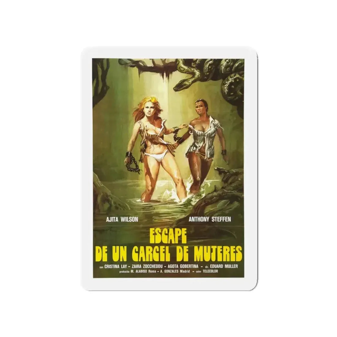 ESCAPE FROM HELL 1980 Movie Poster - Refrigerator Magnet - The Sticker Space