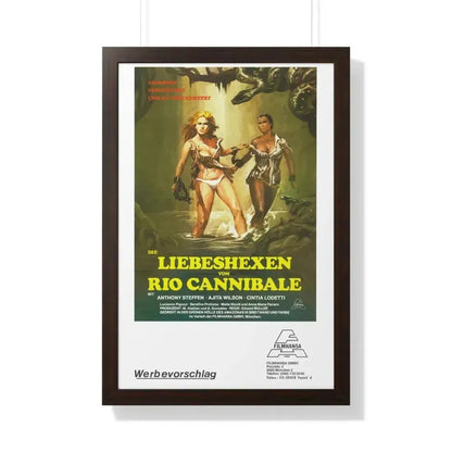 ESCAPE FROM HELL (GERMAN) 1980 - Framed Movie Poster 20" x 30" Walnut - The Sticker Space